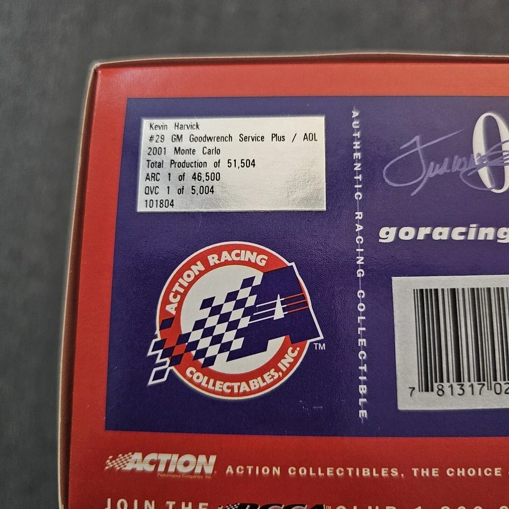 Kevin Harvick #29 GM Goodwrench Service 2001 Monte Carlo 1/24 Nascar Diecast Toy